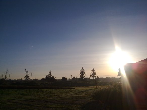 West Beach Volcanic Ash over Adelaide